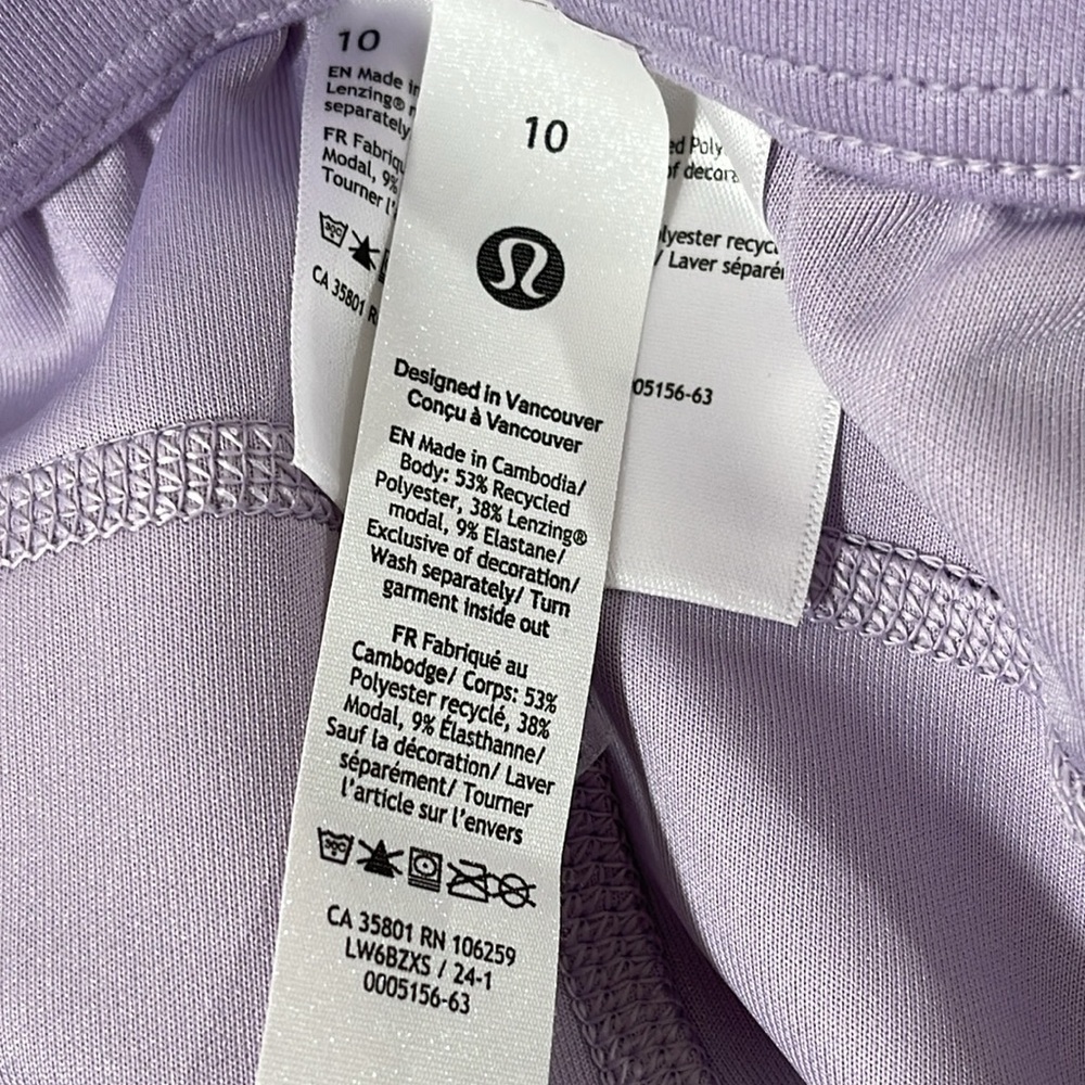 LULULEMON Softstreme High-Rise Straight-Leg Cropped 24” Length Pant Size 10 NEW - Picture 10 of 14